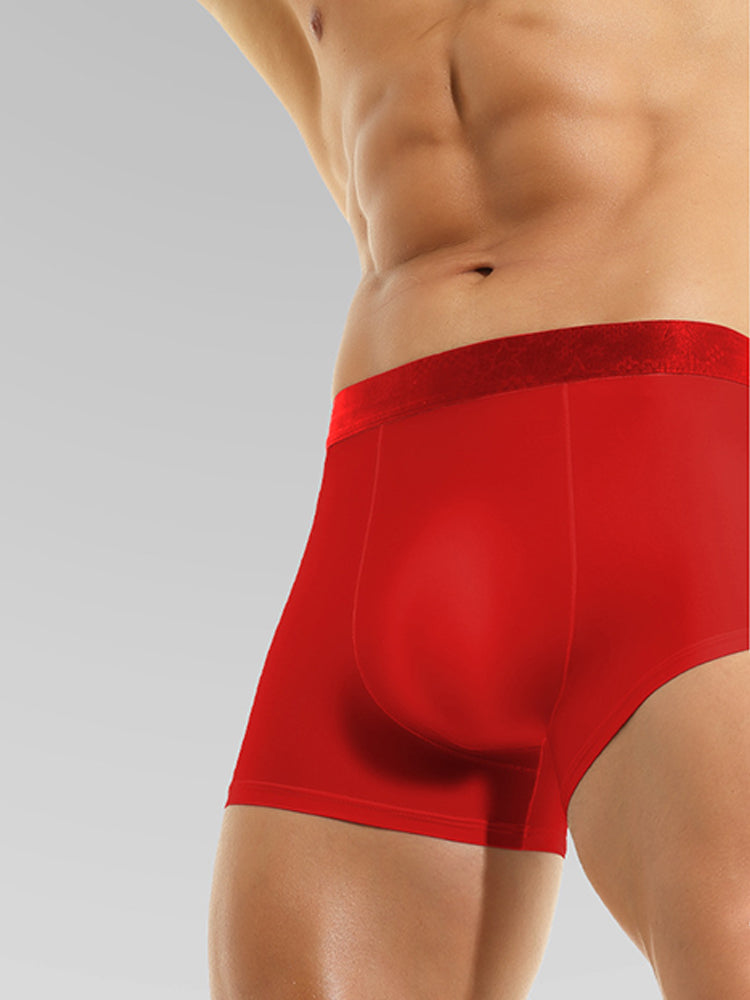 4 Pack Men's Silky Thin Seamless Trunks | dmunderwear detail image 6