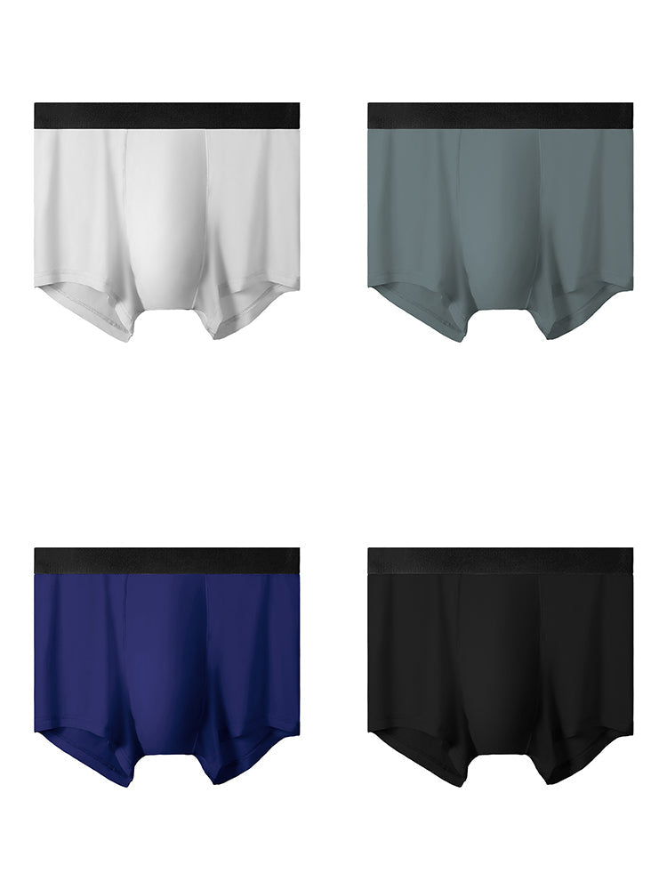 4 Pack Men's Silky Thin Seamless Trunks | dmunderwear detail image 8
