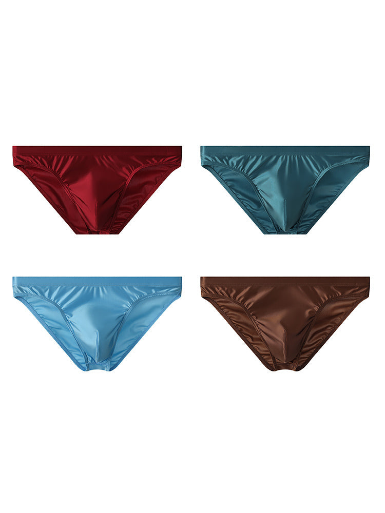 4 Pack Men's Skin-Friendly Cooling Touch Comfy Waistband Briefs | dmunderwear detail image 12