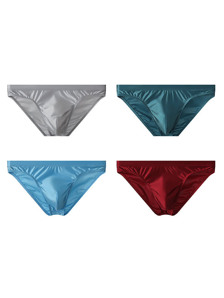 4 Pack Men's Skin-Friendly Cooling Touch Comfy Waistband Briefs | dmunderwear detail image 17