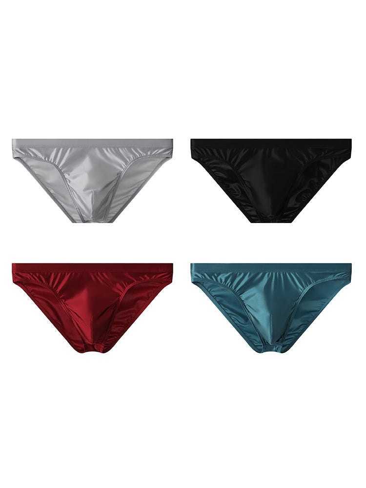 4 Pack Men's Skin-Friendly Cooling Touch Comfy Waistband Briefs | dmunderwear detail image 2