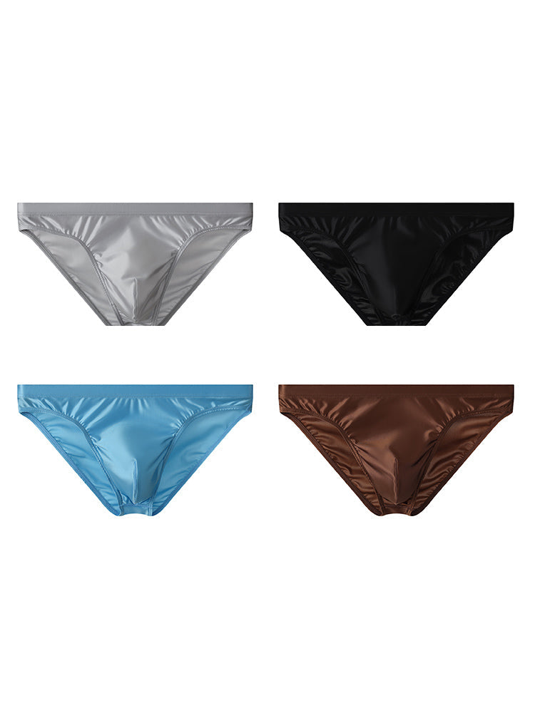 4 Pack Men's Skin-Friendly Cooling Touch Comfy Waistband Briefs | dmunderwear detail image 7