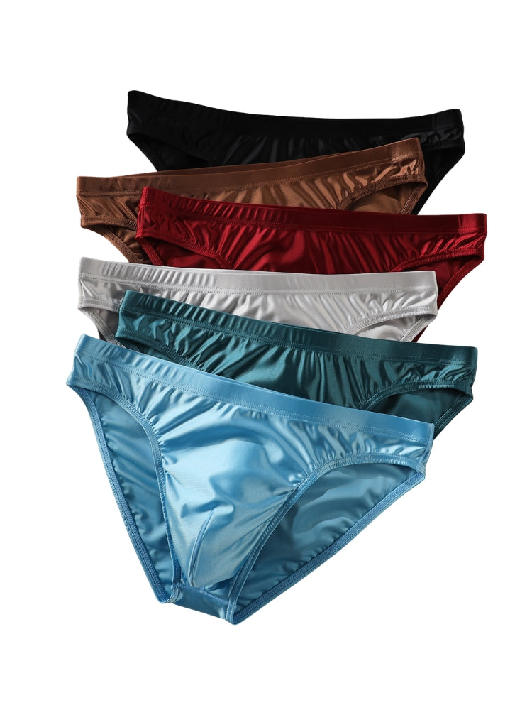 4 Pack Men's Skin-Friendly Cooling Touch Comfy Waistband Briefs | dmunderwear detail image 9