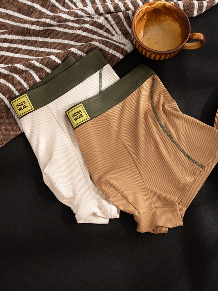 4 Pack Men's Soft Ribbed Textured Antibacterial & Breathable Trunks | dmunderwear detail image 16