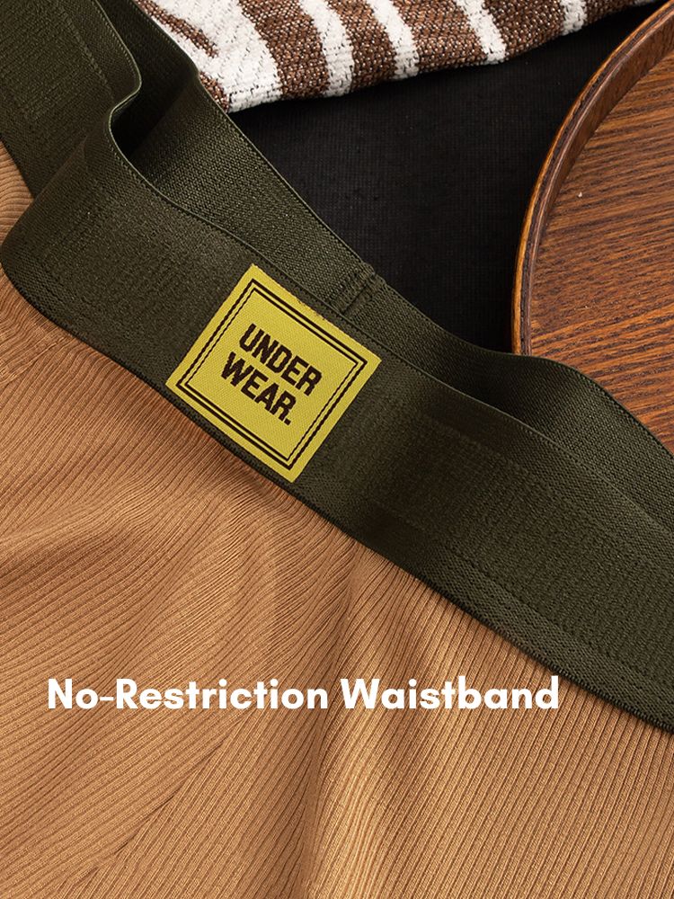 4 Pack Men's Soft Ribbed Textured Antibacterial & Breathable Trunks | dmunderwear detail image 6