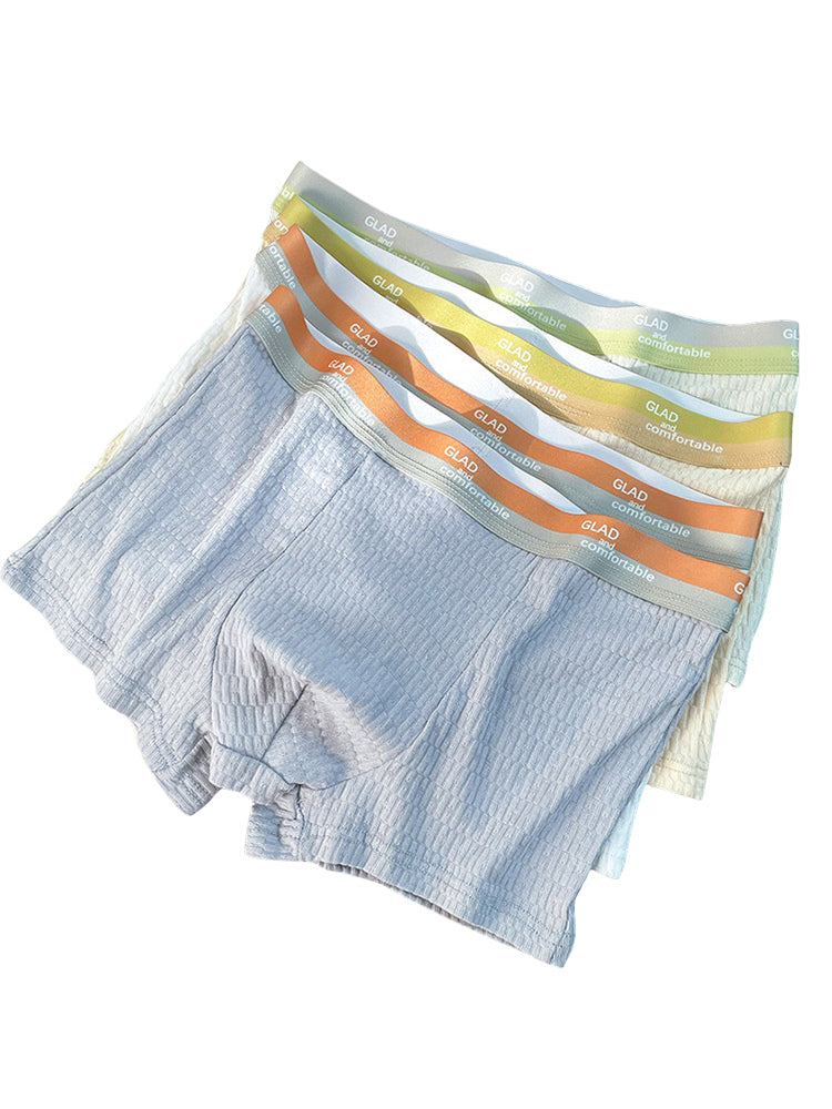 4 Pack Men's Soft-Touch Cotton Antibacterial All-Season Daily Stretch Luxury Trunks | dmunderwear