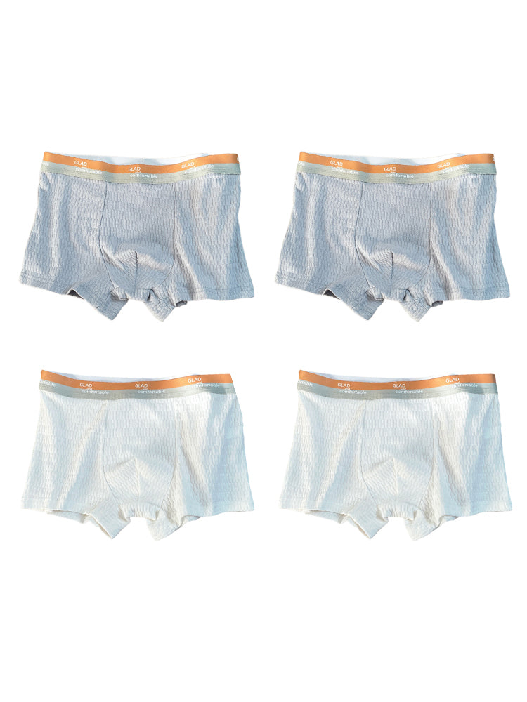 4 Pack Men's Soft-Touch Cotton Antibacterial All-Season Daily Stretch Luxury Trunks | dmunderwear detail image 17