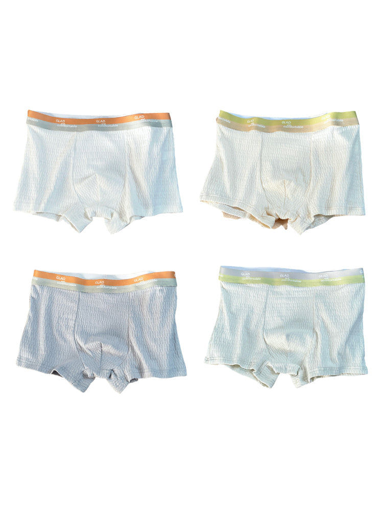 4 Pack Men's Soft-Touch Cotton Antibacterial All-Season Daily Stretch Luxury Trunks | dmunderwear detail image 2
