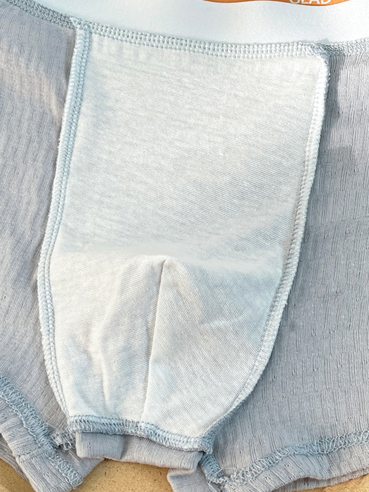 4 Pack Men's Soft-Touch Cotton Antibacterial All-Season Daily Stretch Luxury Trunks | dmunderwear detail image 4