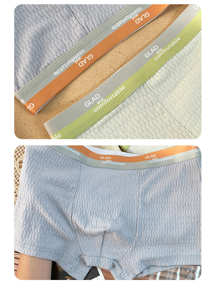 4 Pack Men's Soft-Touch Cotton Antibacterial All-Season Daily Stretch Luxury Trunks | dmunderwear detail image 8