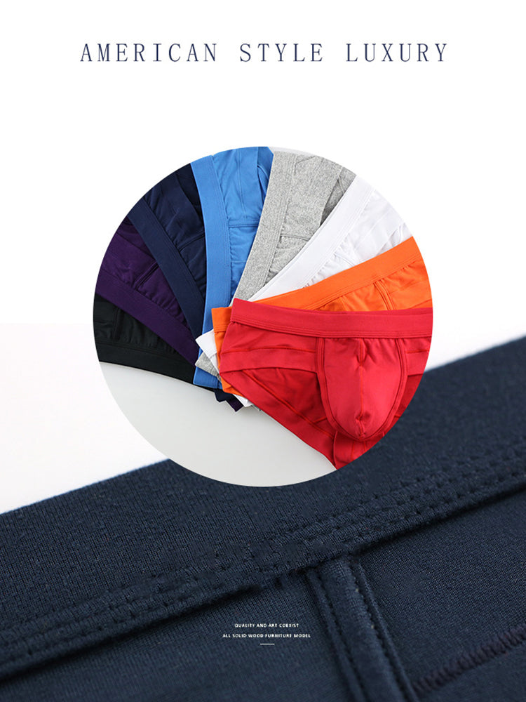 4 Pack Men's Solid Breathable Anti-Pinch Briefs | dmunderwear detail image 12