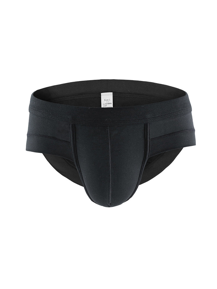 4 Pack Men's Solid Breathable Anti-Pinch Briefs | dmunderwear detail image 15