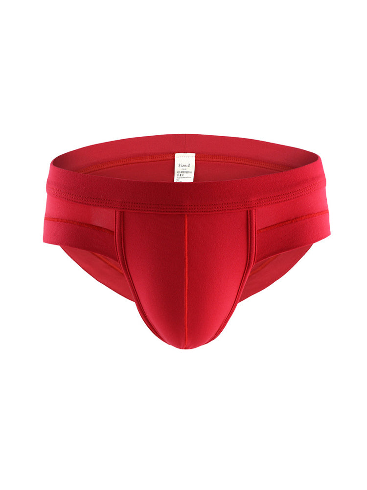 4 Pack Men's Solid Breathable Anti-Pinch Briefs | dmunderwear detail image 19