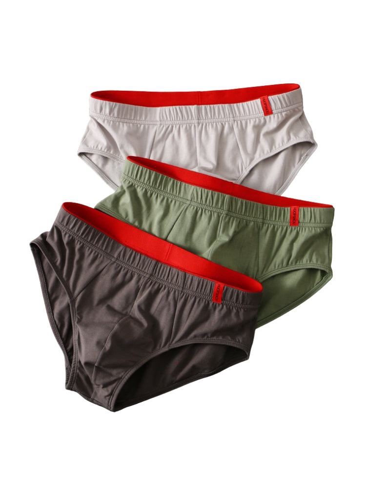 4 Pack Men's Solid Color Cotton Low-Rise Seamless Comfort Briefs | dmunderwear detail image 10
