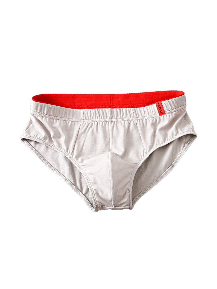 4 Pack Men's Solid Color Cotton Low-Rise Seamless Comfort Briefs | dmunderwear detail image 17