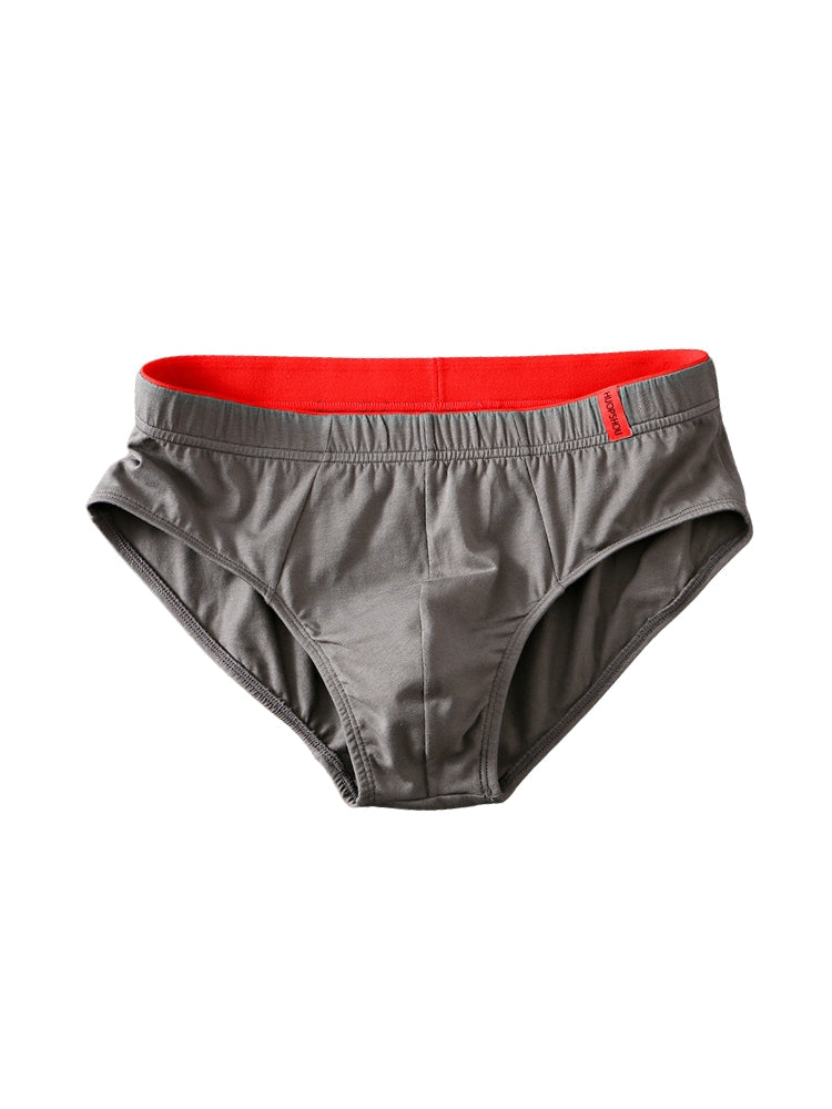 4 Pack Men's Solid Color Cotton Low-Rise Seamless Comfort Briefs | dmunderwear detail image 18
