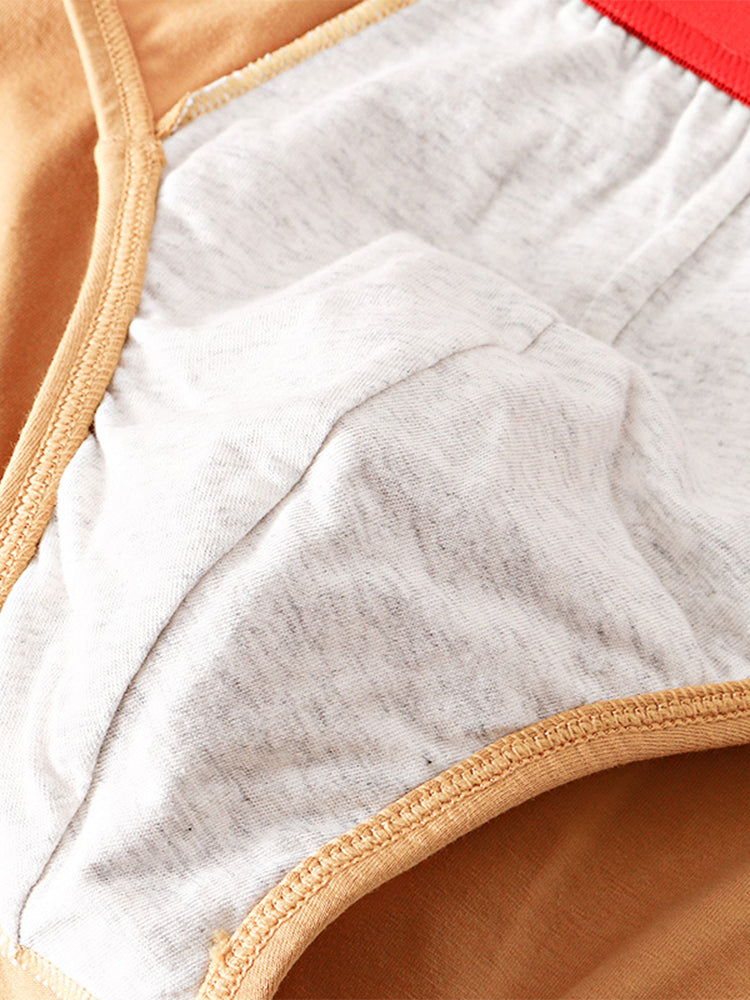 4 Pack Men's Solid Color Cotton Low-Rise Seamless Comfort Briefs | dmunderwear detail image 4