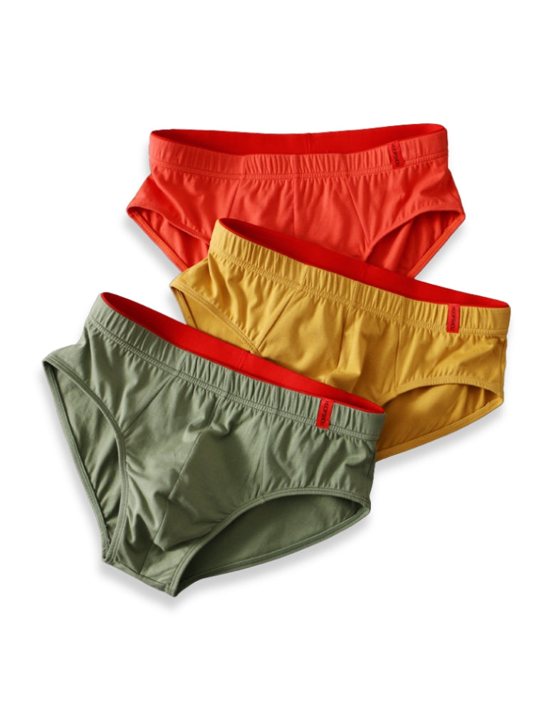 4 Pack Men's Solid Color Cotton Low-Rise Seamless Comfort Briefs | dmunderwear detail image 9
