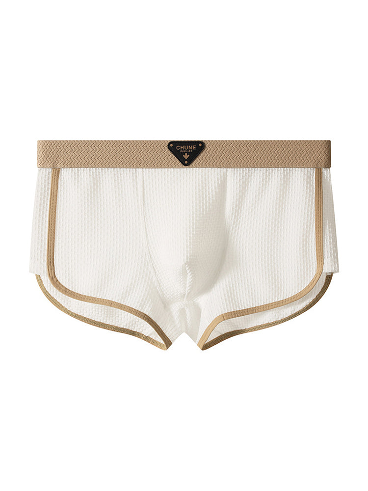 4 Pack Men's Solid Color Mid-Rise Breathable Seamless Comfort Trunks | dmunderwear