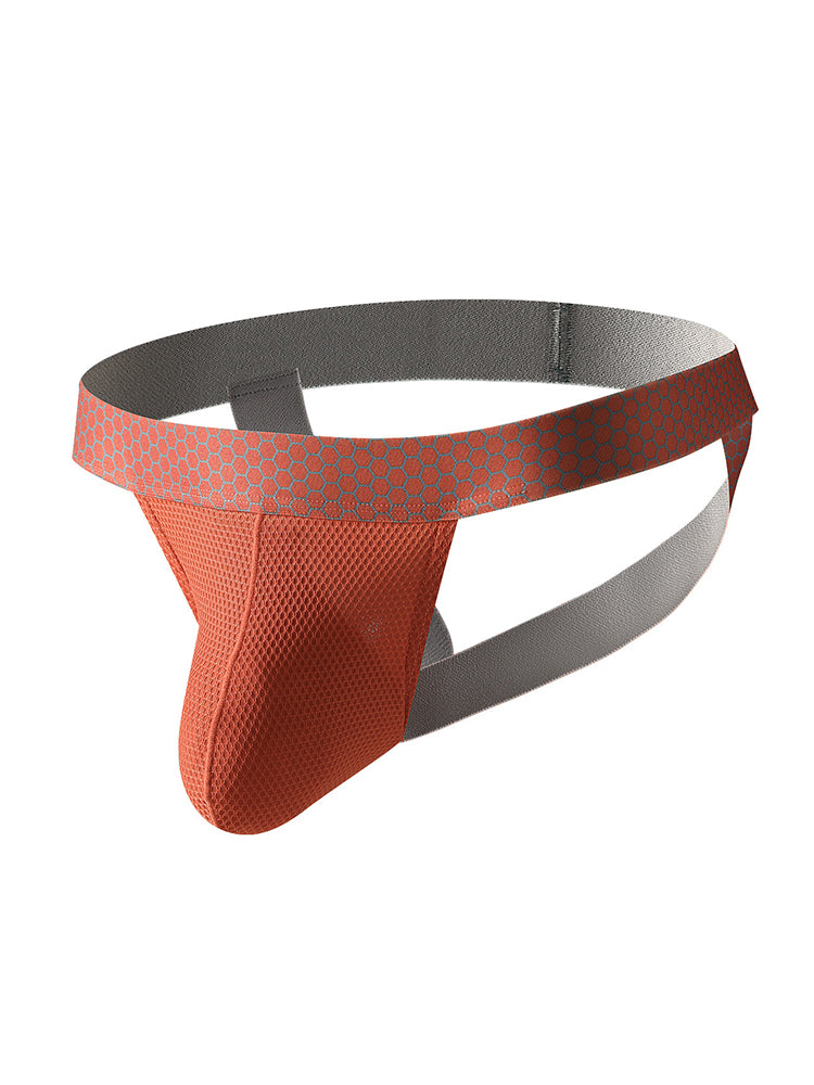 4 Pack Men's Solid Color Seamless Comfort Sporty Cut Cooling Touch Stretch Fit Jockstrap | dmunderwear detail image 15