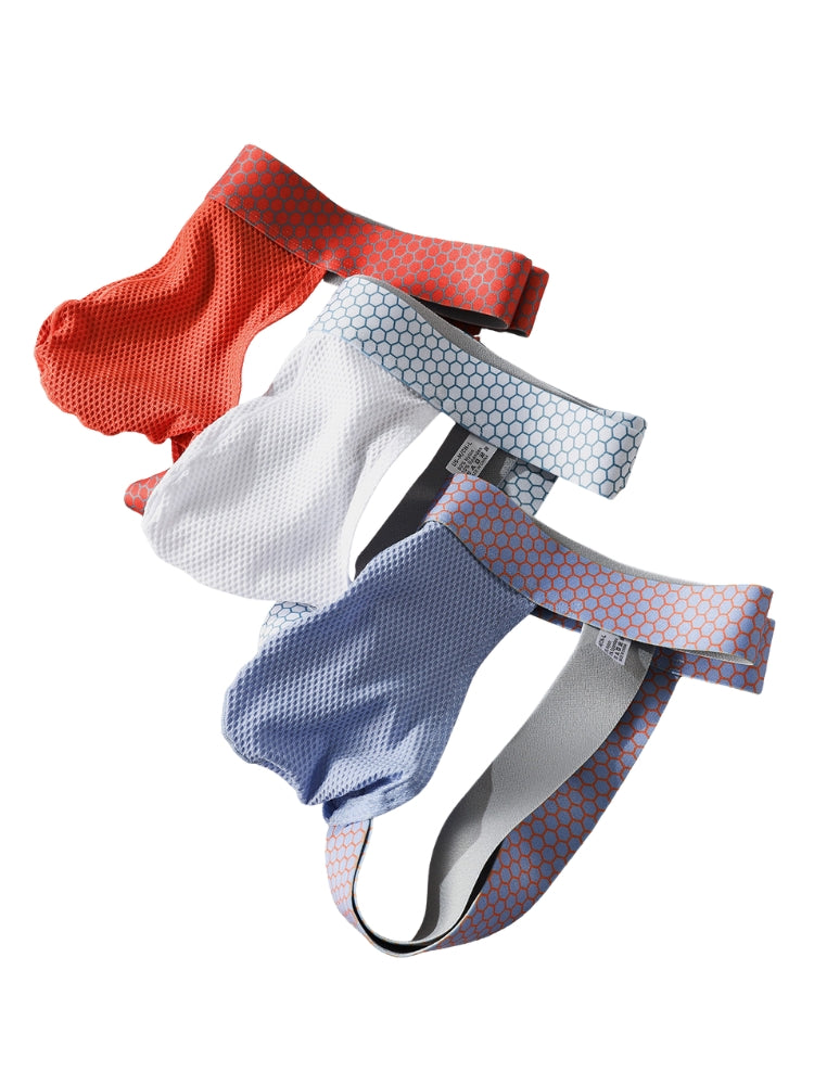 4 Pack Men's Solid Color Seamless Comfort Sporty Cut Cooling Touch Stretch Fit Jockstrap | dmunderwear detail image 9