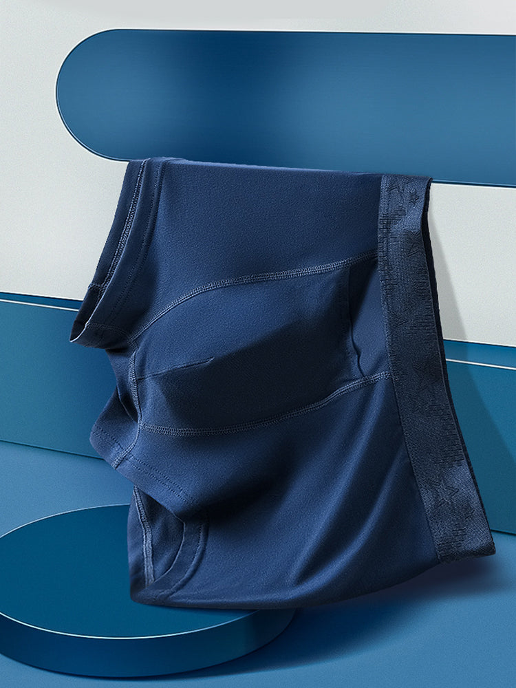 4 Pack Men's Solid Color Separation Pouch Style Separated Breathable Rayon Trunks | dmunderwear detail image 10