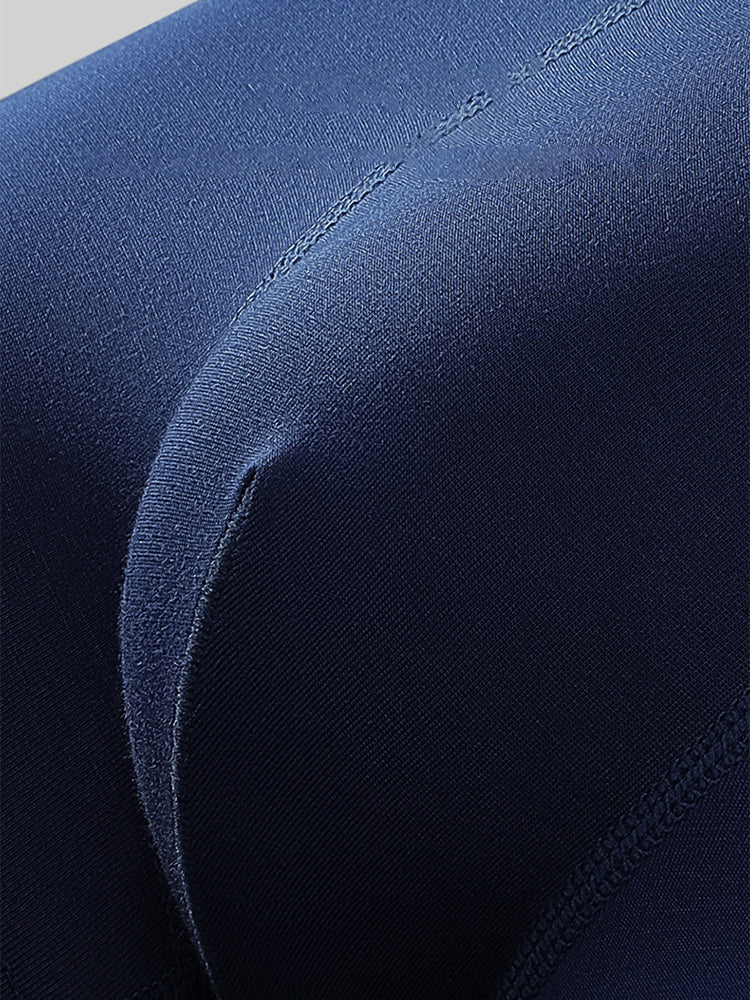 4 Pack Men's Solid Color Separation Pouch Style Separated Breathable Rayon Trunks | dmunderwear detail image 14