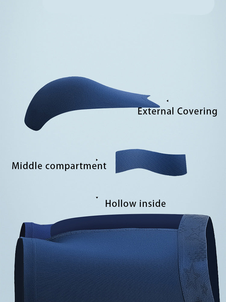 4 Pack Men's Solid Color Separation Pouch Style Separated Breathable Rayon Trunks | dmunderwear detail image 4