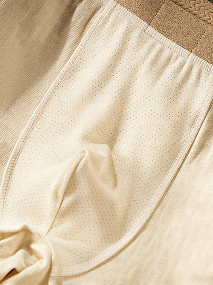 4 Pack Men's Solid Textured Minimalist Mid-Rise Breathable Trunks | dmunderwear detail image 14