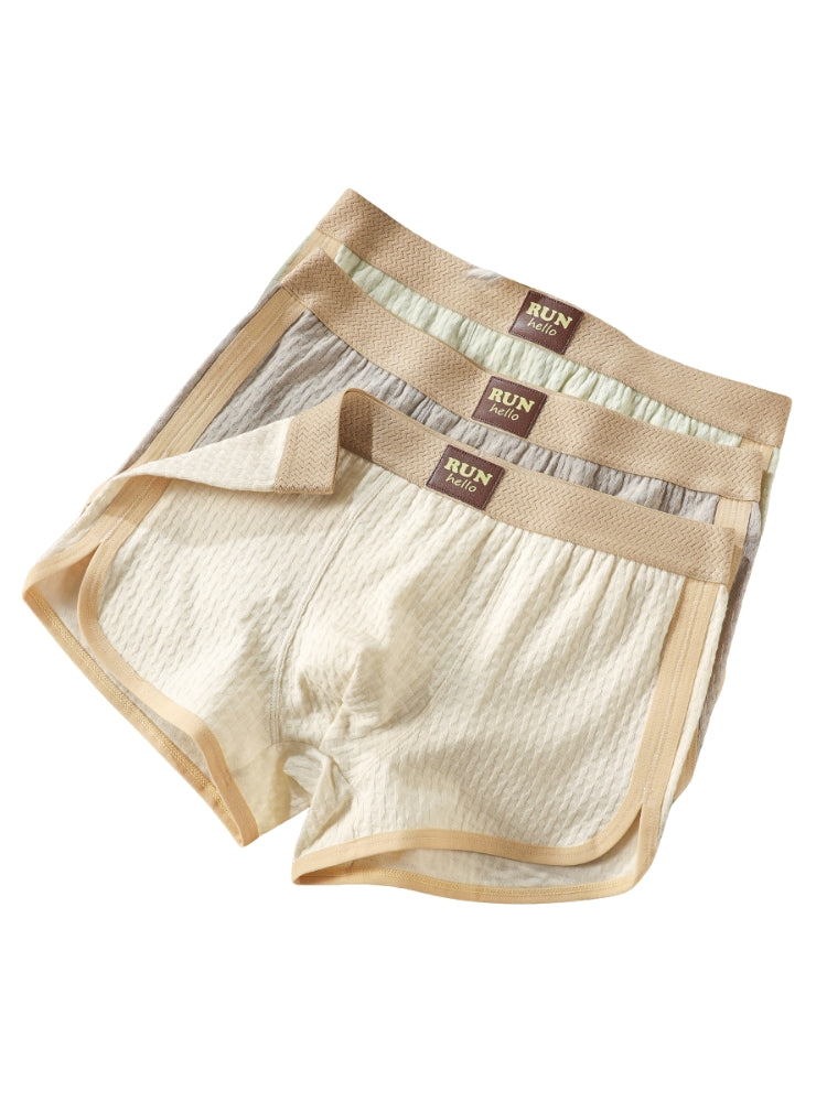 4 Pack Men's Solid Textured Minimalist Mid-Rise Breathable Trunks | dmunderwear detail image 16