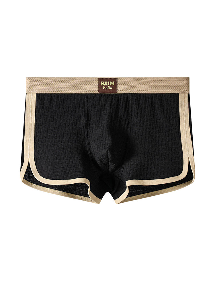 4 Pack Men's Solid Textured Minimalist Mid-Rise Breathable Trunks | dmunderwear detail image 19