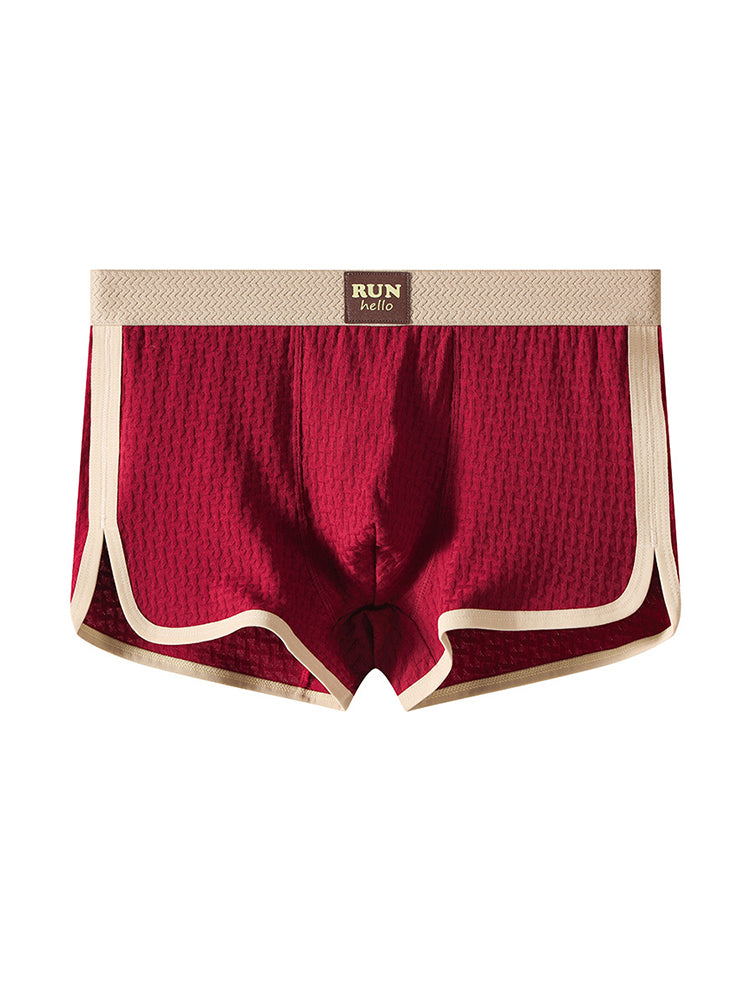 4 Pack Men's Solid Textured Minimalist Mid-Rise Breathable Trunks | dmunderwear detail image 20