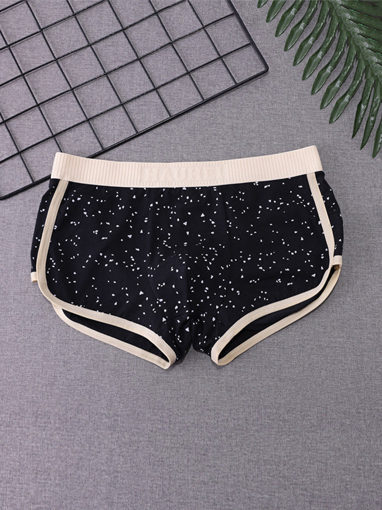 4-pack Men's Starry Sky Pure Cotton Personality Trendy Youth Boxer Briefs | dmunderwear detail image 6