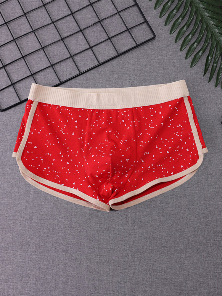 4-pack Men's Starry Sky Pure Cotton Personality Trendy Youth Boxer Briefs | dmunderwear detail image 7