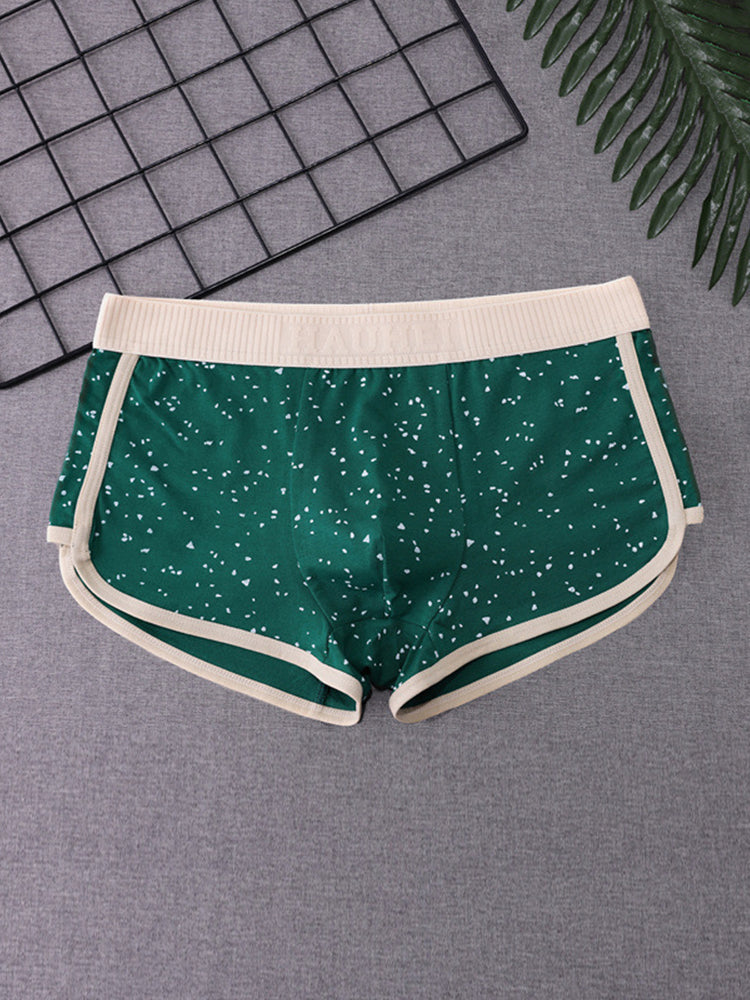 4-pack Men's Starry Sky Pure Cotton Personality Trendy Youth Boxer Briefs | dmunderwear detail image 9