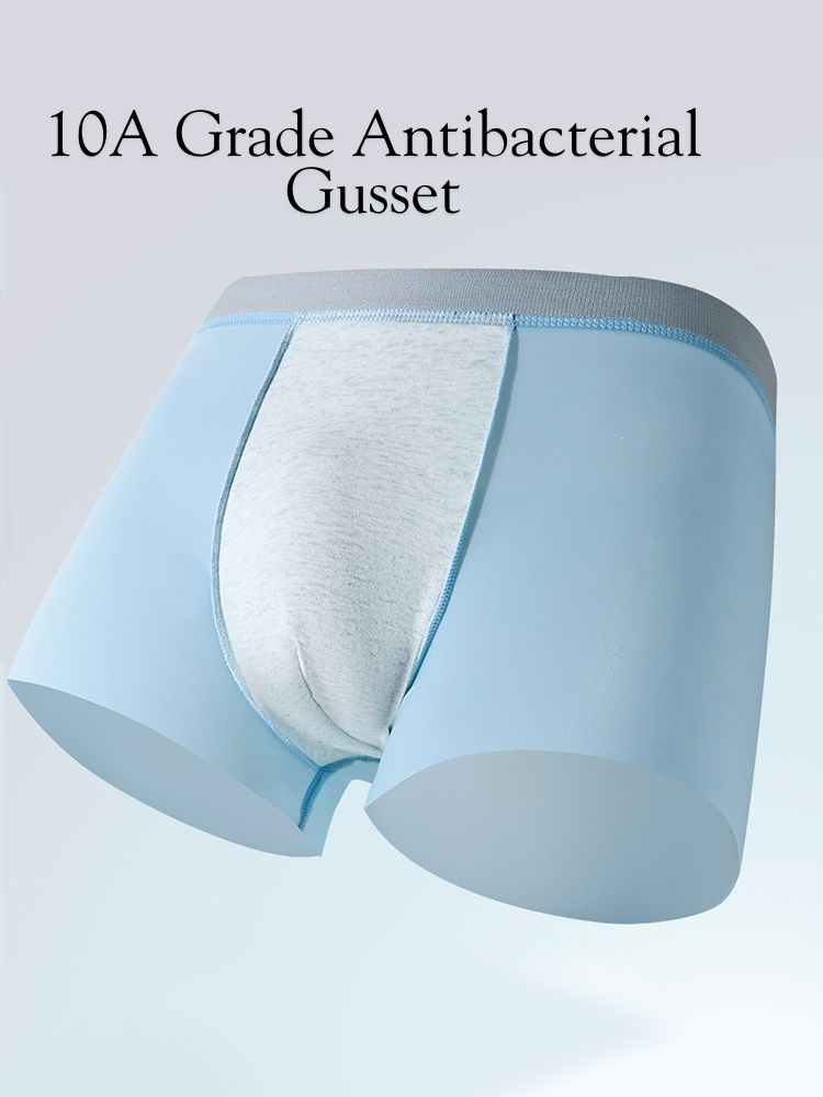 4-Pack Men's Stretch Fit Anti-Odor Seamless Ice Silk Trunks | dmunderwear detail image 5