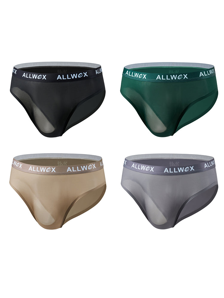 4 Pack Men's Stretch Fit Low-Rise Zero-Irritation Soft-Bound Edges Cooling Briefs | dmunderwear detail image 13