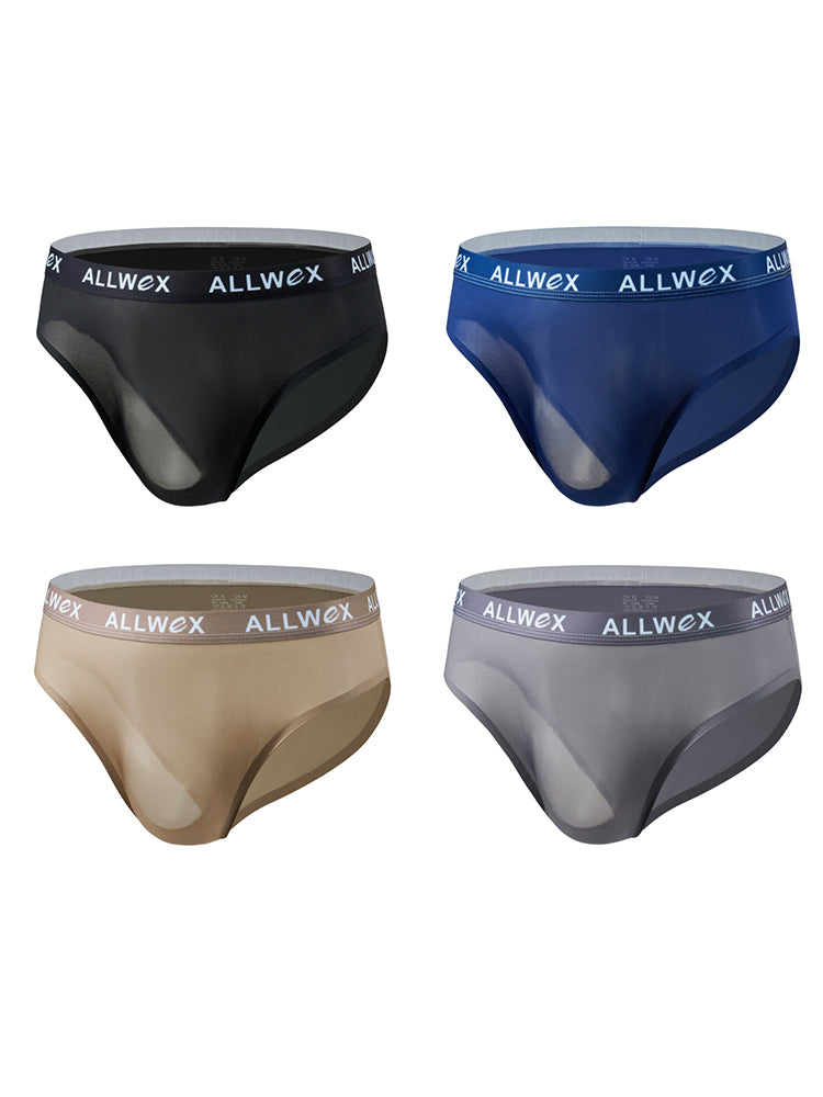 4 Pack Men's Stretch Fit Low-Rise Zero-Irritation Soft-Bound Edges Cooling Briefs | dmunderwear detail image 19