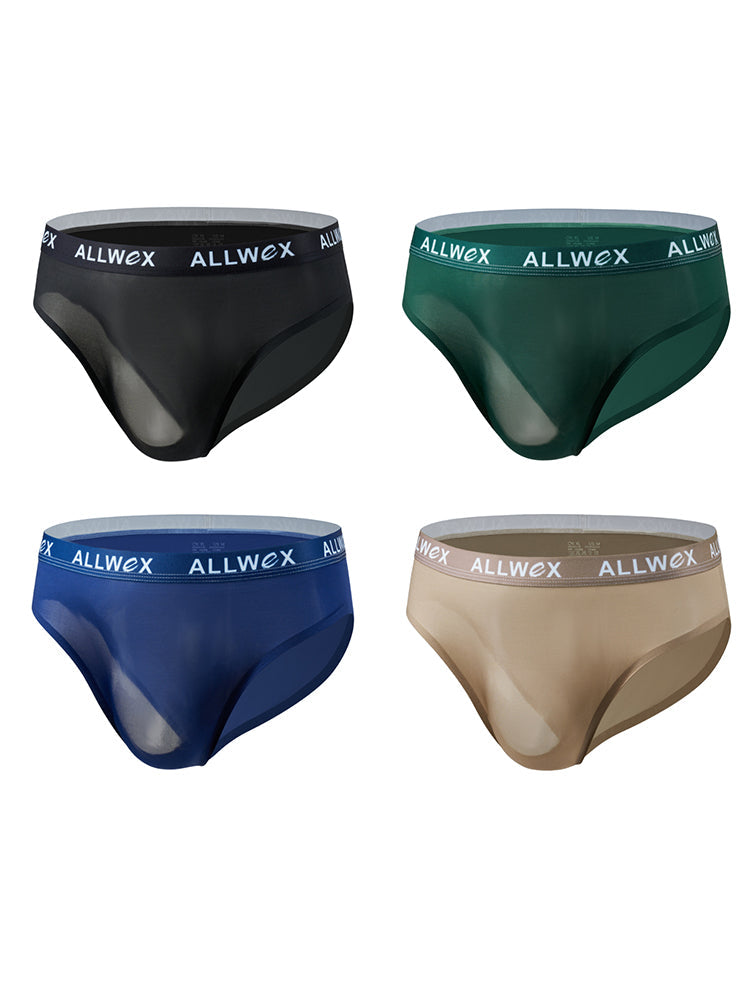 4 Pack Men's Stretch Fit Low-Rise Zero-Irritation Soft-Bound Edges Cooling Briefs | dmunderwear detail image 2