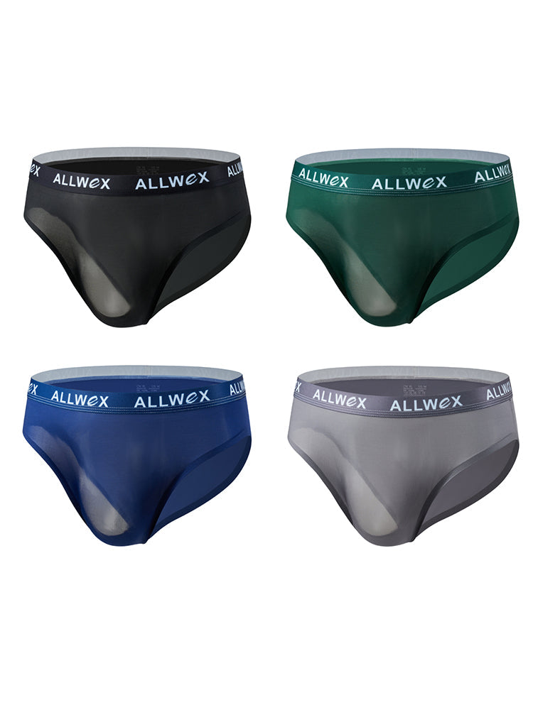 4 Pack Men's Stretch Fit Low-Rise Zero-Irritation Soft-Bound Edges Cooling Briefs | dmunderwear detail image 8