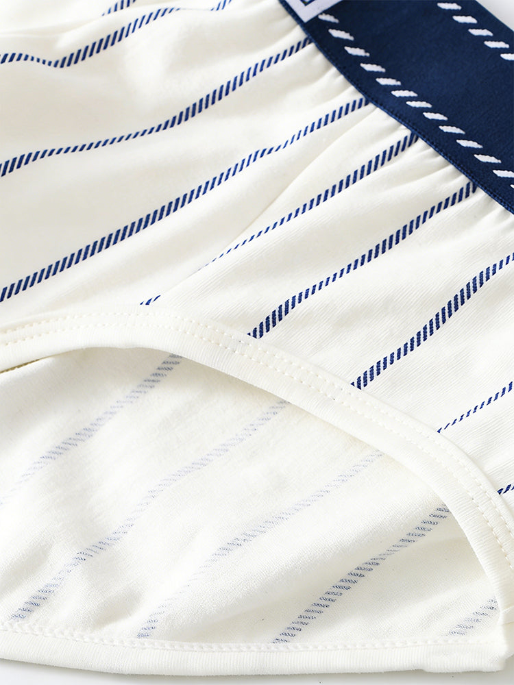 4 Pack Men's Striped Design Soft-Touch Cotton Fabric Breathable Briefs | dmunderwear detail image 12