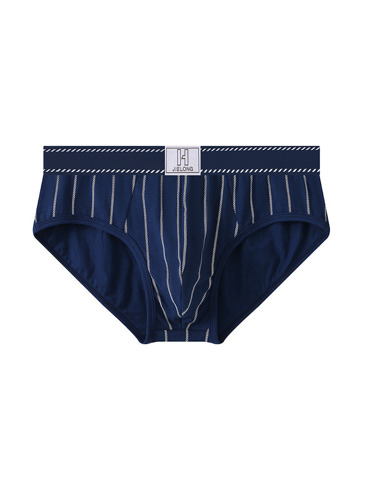 4 Pack Men's Striped Design Soft-Touch Cotton Fabric Breathable Briefs | dmunderwear detail image 17