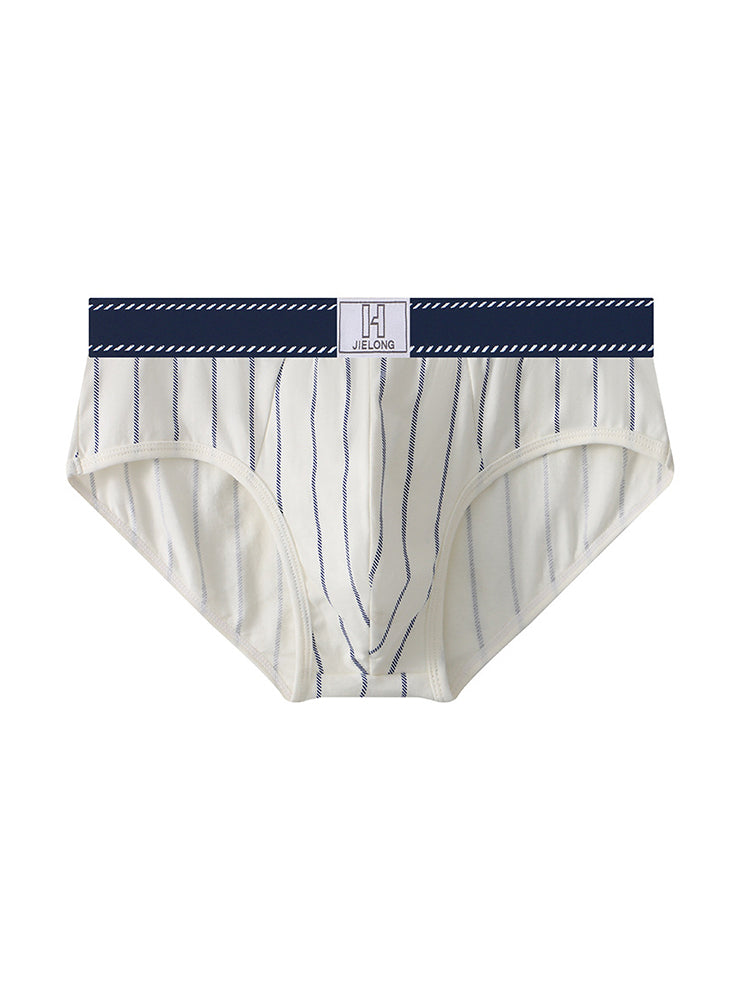 4 Pack Men's Striped Design Soft-Touch Cotton Fabric Breathable Briefs | dmunderwear detail image 19