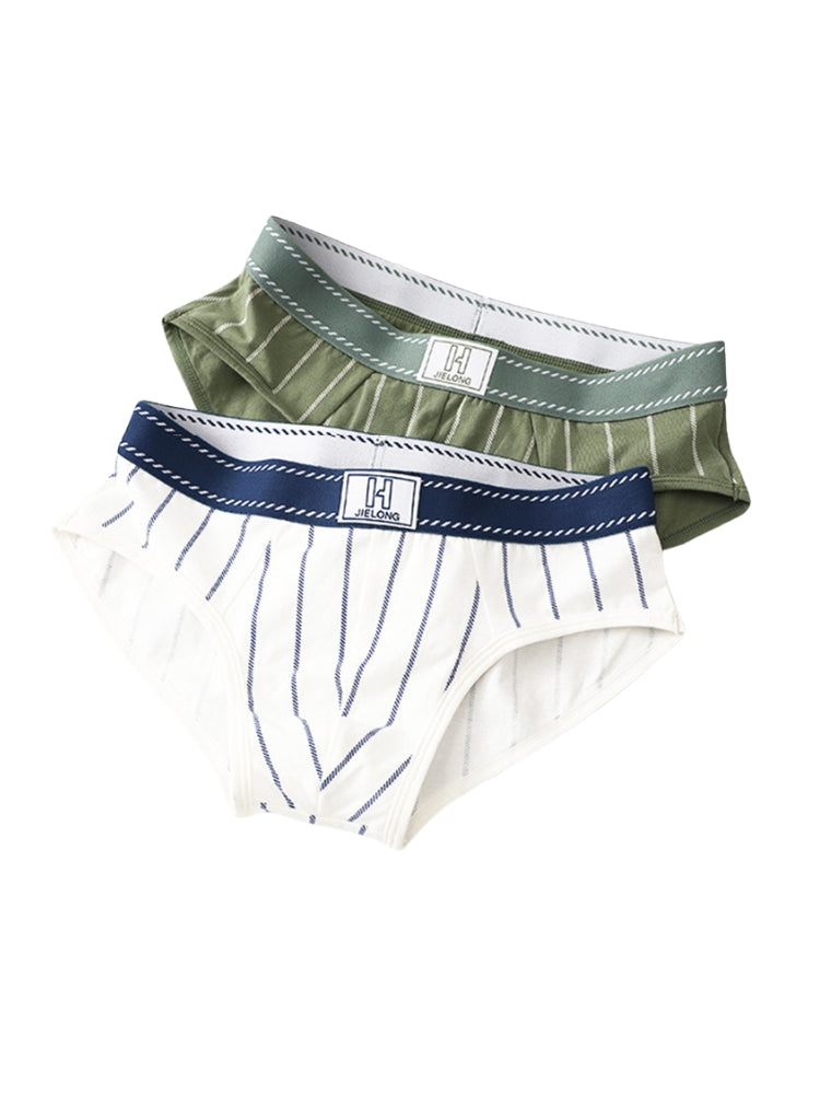 4 Pack Men's Striped Design Soft-Touch Cotton Fabric Breathable Briefs | dmunderwear detail image 6