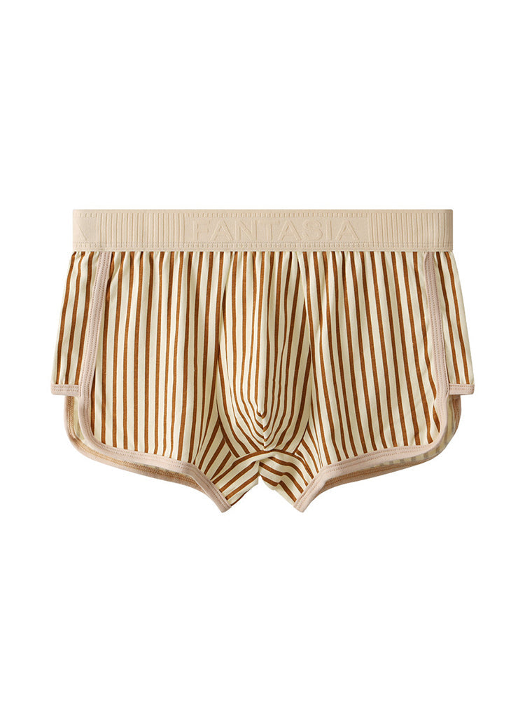 4 Pack Men's Striped Pure Cotton Breathable Loose-Fit Comfortable Trunks | dmunderwear