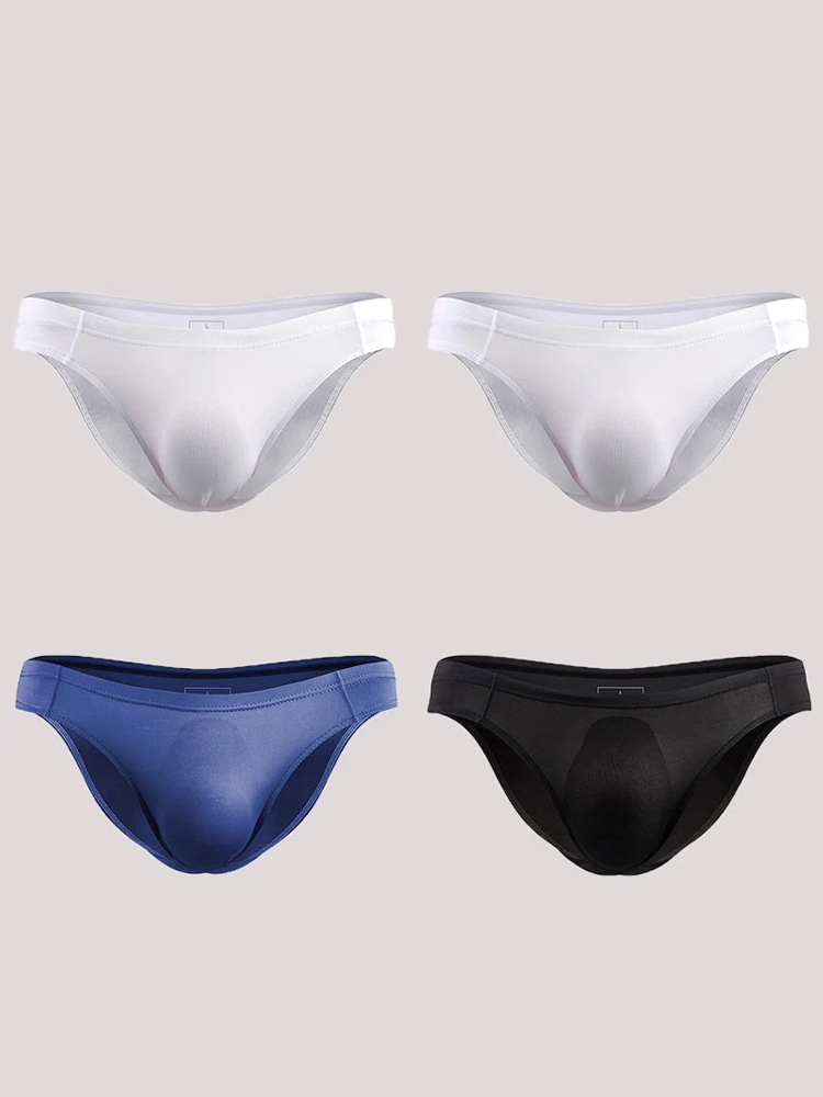 4 Pack Men's Support Pouch Traceless Ice Silk Underwear | dmunderwear detail image 20