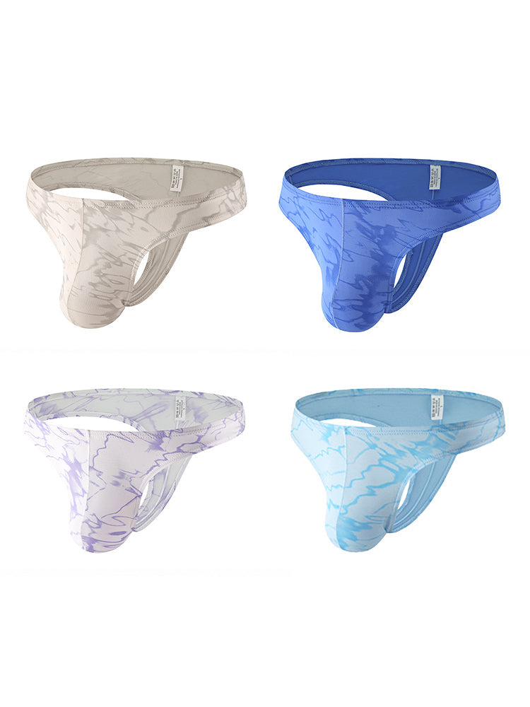4-pack Men's Supportive Fit Lightweight & Airy Breathable Thong & Strings | dmunderwear detail image 12