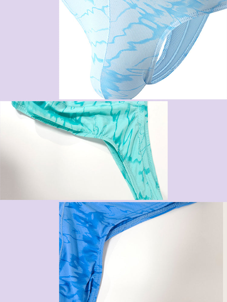 4-pack Men's Supportive Fit Lightweight & Airy Breathable Thong & Strings | dmunderwear detail image 16