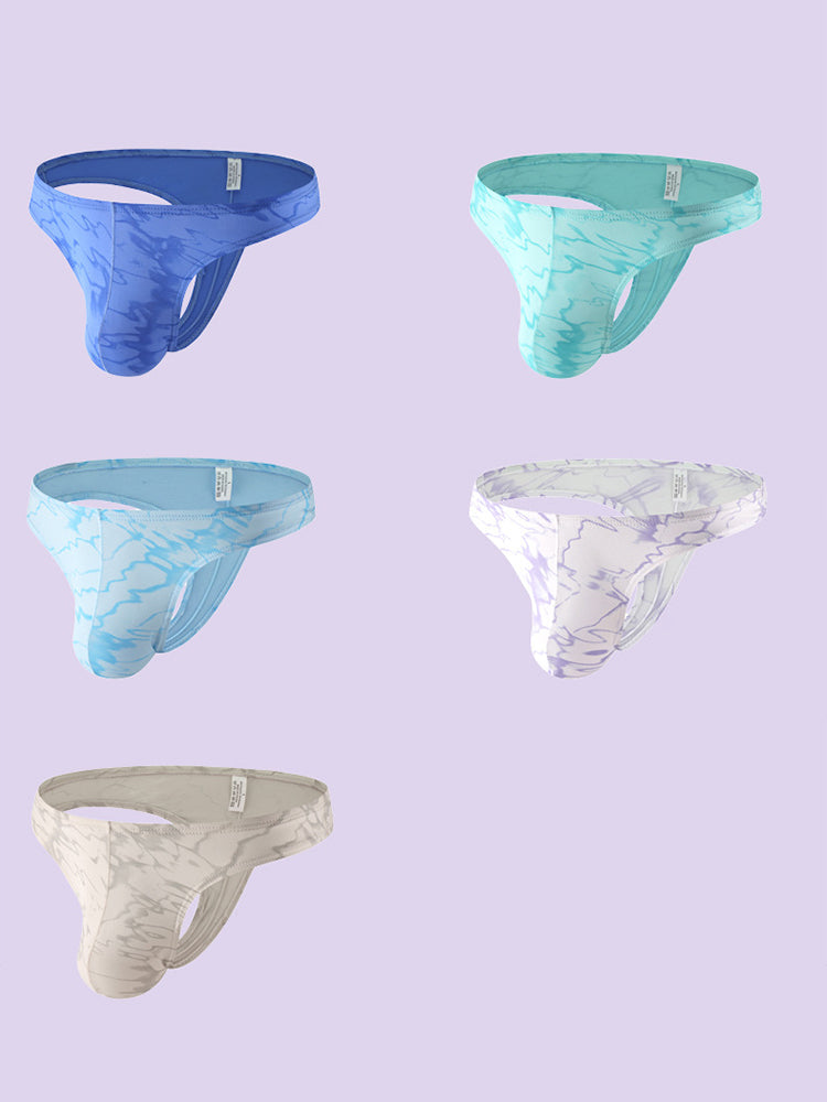 4-pack Men's Supportive Fit Lightweight & Airy Breathable Thong & Strings | dmunderwear detail image 18