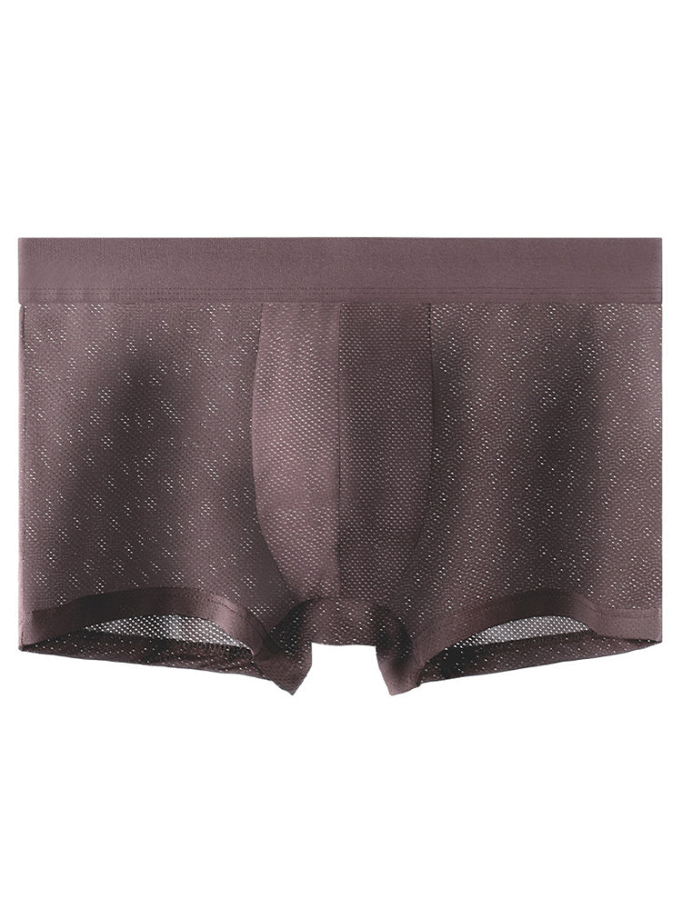 4 Pack Men's Thin Ultra Breathable Mesh Trunks | dmunderwear detail image 18